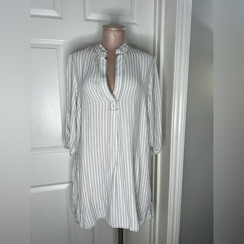 Tina Jo Striped Tunic Pullover Shift Dress Sz M